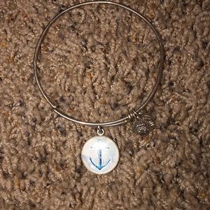 ALEX AND ANI anchor silver stackable bracelet